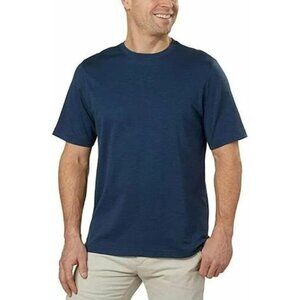NEW Kirkland Signature Men's M Pima Cotton Slub Tee Shirt Navy Blue
